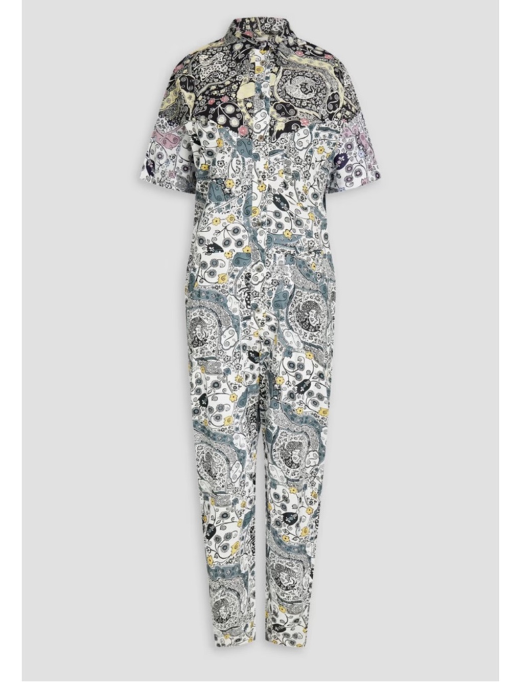 NWT! MARANT ÉTOILE Udena printed cotton jumpsuit, FR36/US4